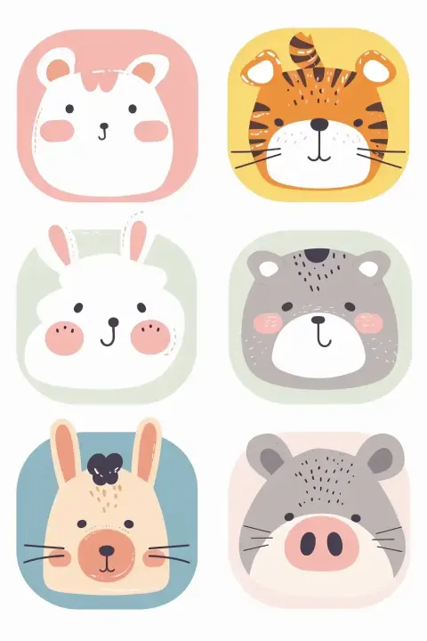 Cute Animal Sticker Set