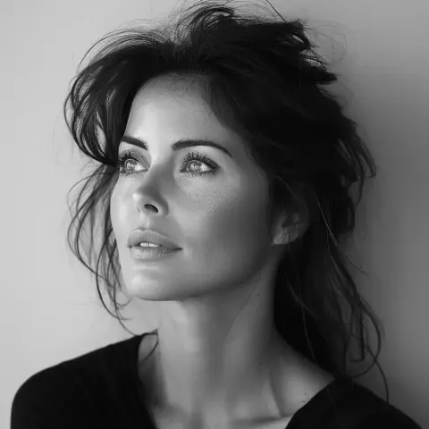 Cinematic Dark-Haired Profile