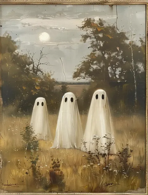 Vintage Ghost Trio in Field