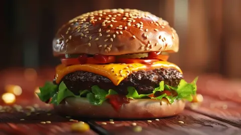 Big Burger Commercial Illustration