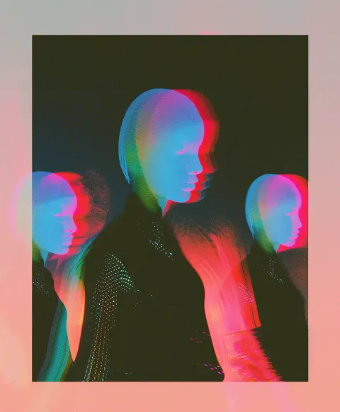 Holographic Blurry Silhouette