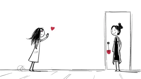 Cartoon Farewell Scene