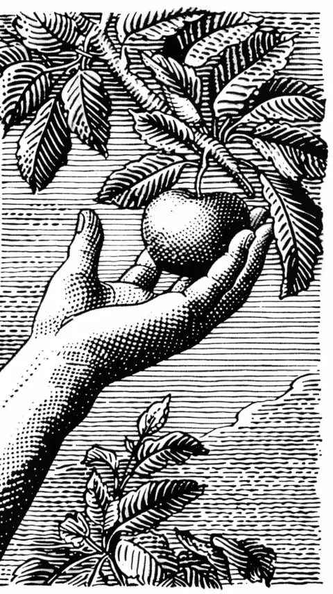 Hand Harvesting Apple - AR 916