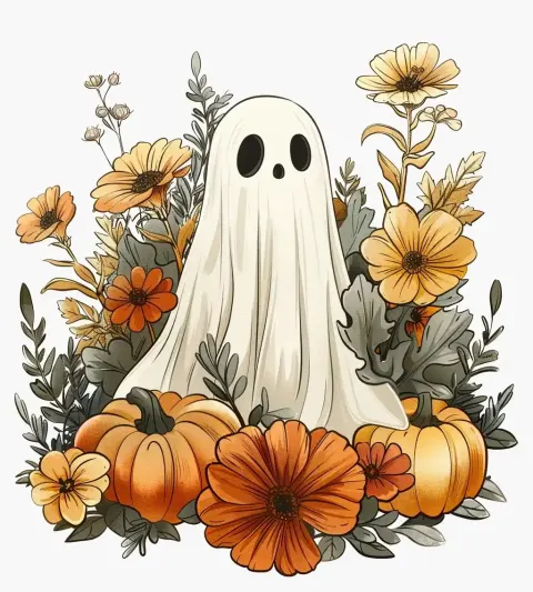 Clip Art Ghostly Garden