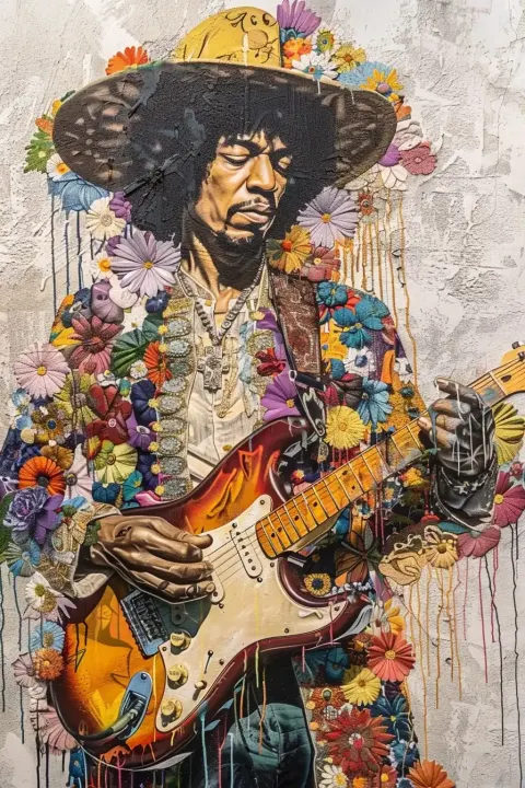 Intricate Troubadour Mural