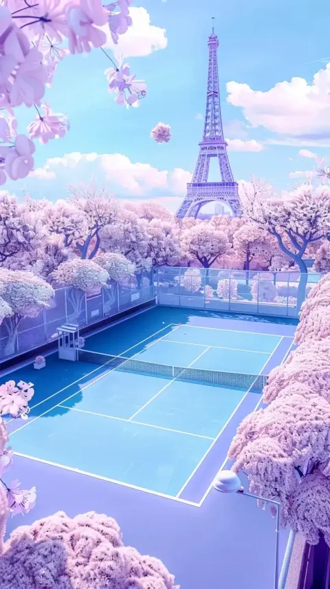 Asian Tennis Court Landscape