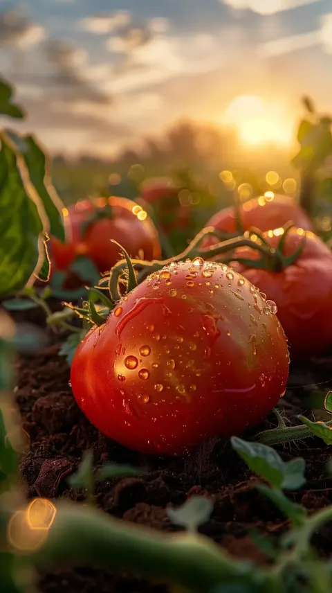 Cinematic Tomato Harvest