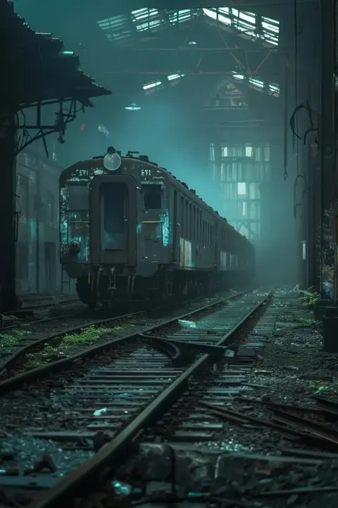 Cinematic Train Graveyard