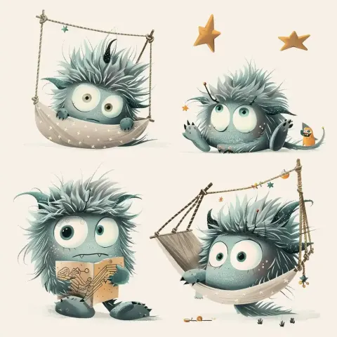 Cute Monster Poses Collection