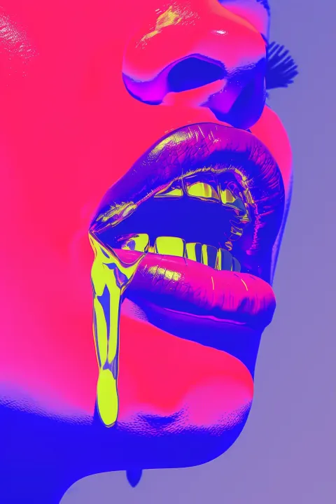 Custom Gold Grill Anaglyphic
