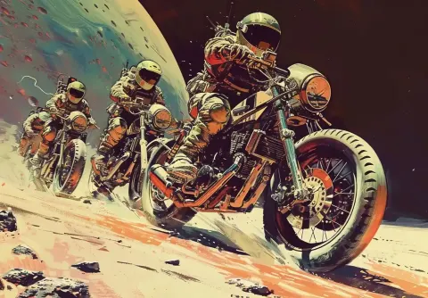 Mars Biker Gang Sci-Fi Ride