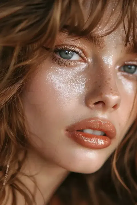 Avant-Garde Model with Metallic Makeup