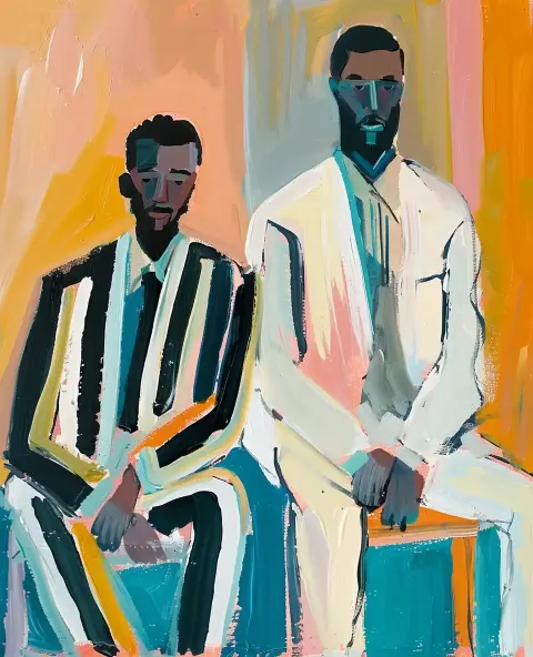 Matisse-Inspired Men in Suits