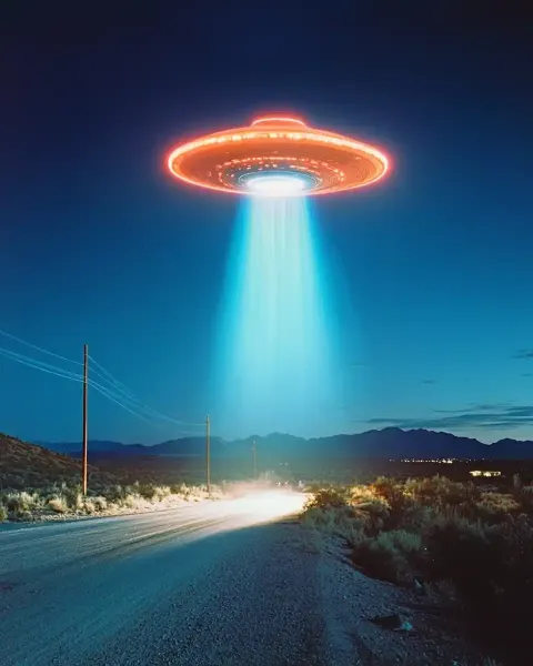 UFO Over Nevada Desert