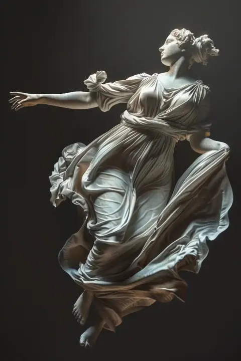 Elegant Woman in Greek Style