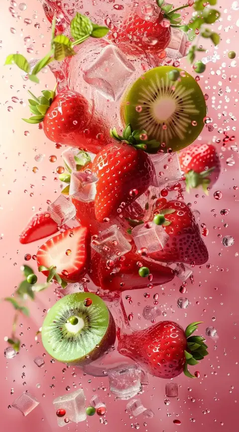 Dynamic Fruit Vortex Poster