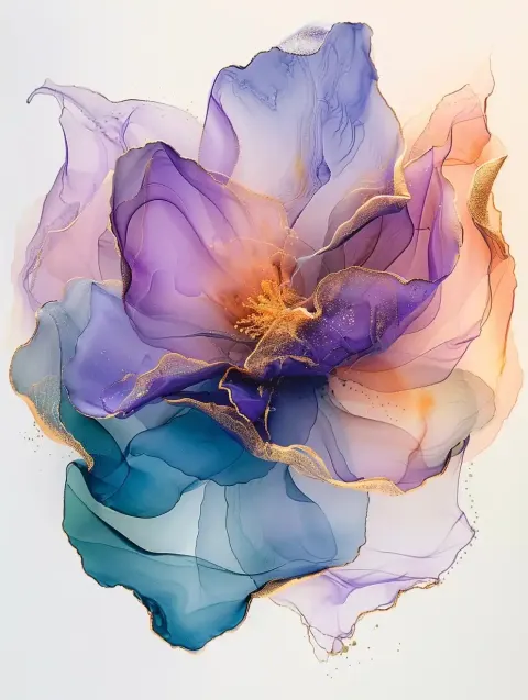 Pastel Alcohol Ink Abstract