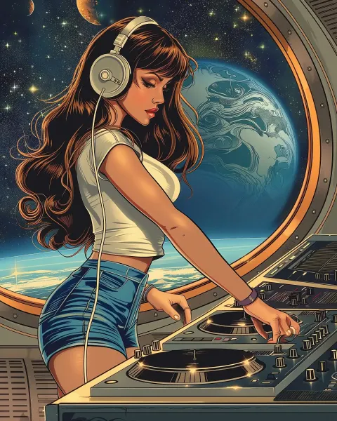 Retro DJ in Space