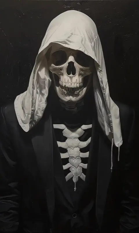 Realistic Skeleton in Oil