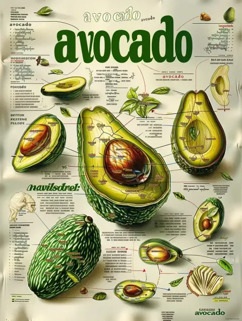 Botanic Avocado Poster