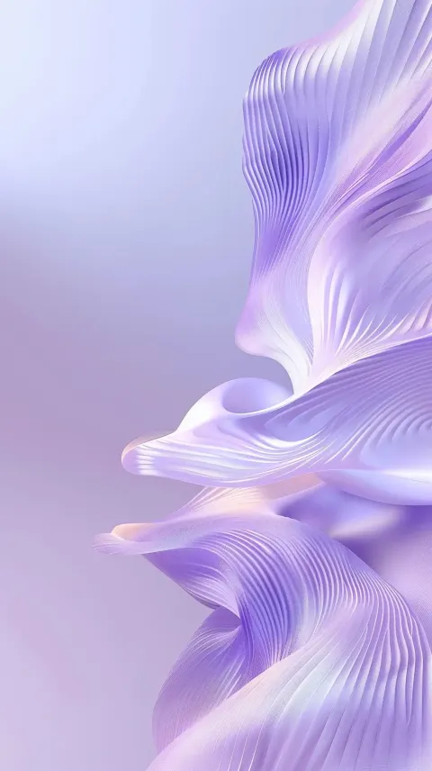 3D Abstract Purple Waves