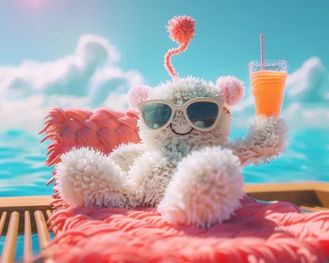 Yarn Creature by Water