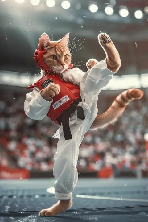 Taekwondo Cat Kick