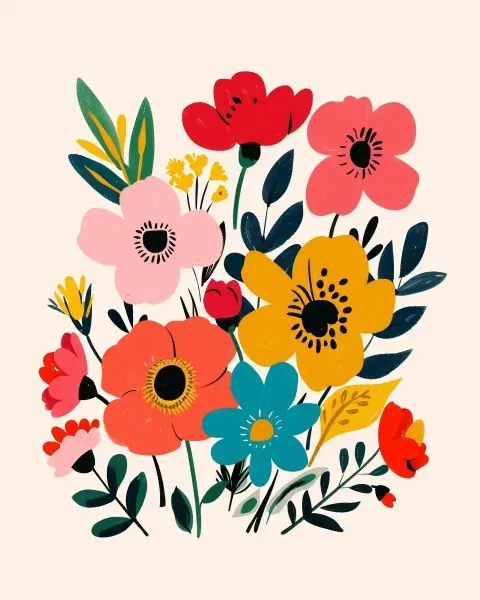Floral Lettering in Raw Style