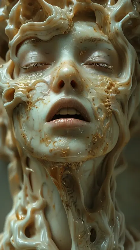 Golden Tears Floreal Sculpture