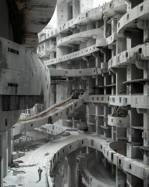 Brutalist Monolith City
