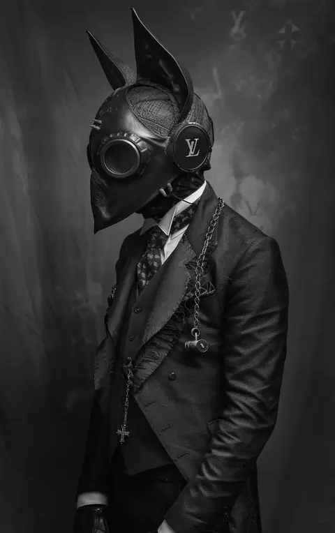 Robotic Head Portrait Louis Vuitton Horror