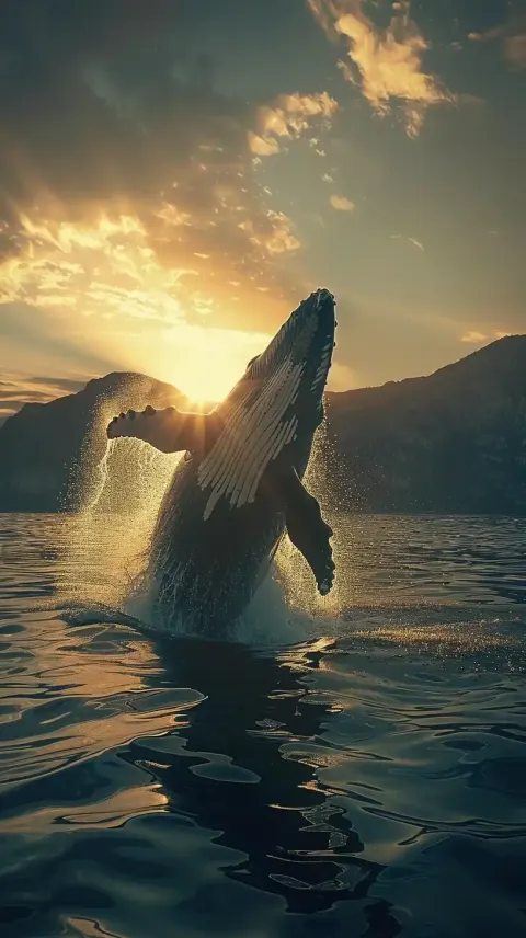 Whale Jumping in Frame