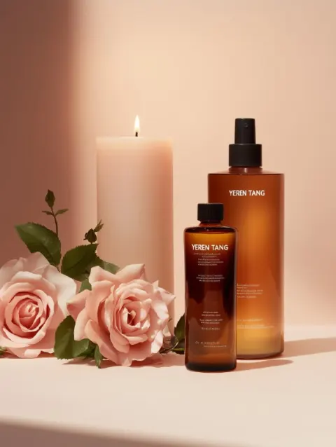 Yeren Tang Shampoo Advertisement with Roses