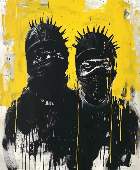 Graffiti Rappers in Black
