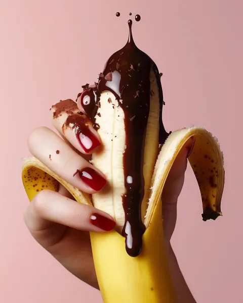 Chocolate Banana Drip Photograph