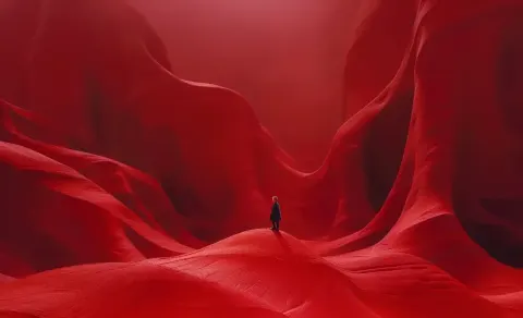 Surreal People on Red