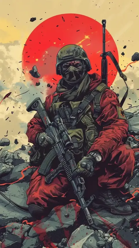 Ukrainian Soldier Marvel Illustration