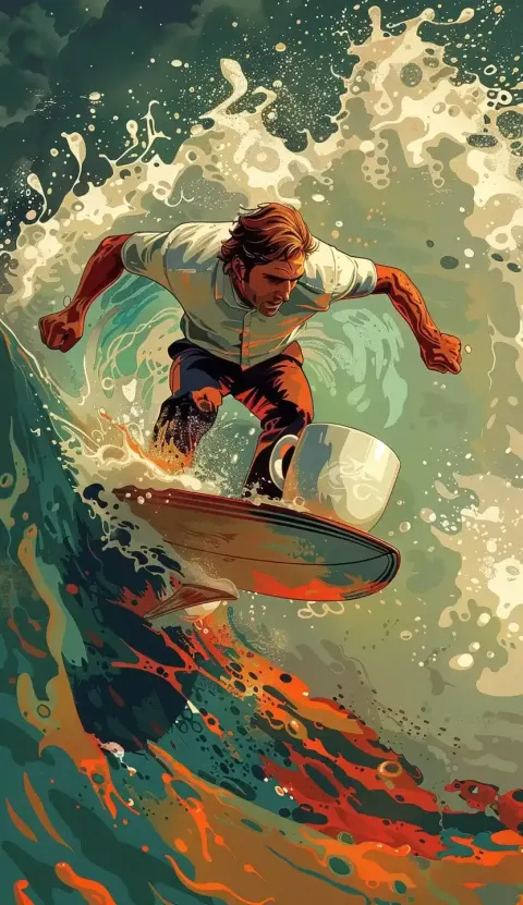 Frantic Mug Surfer