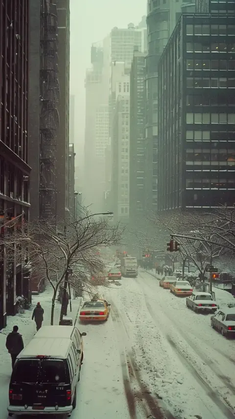 Nostalgic Snowy New York