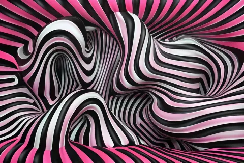 Op Art Pink Flow