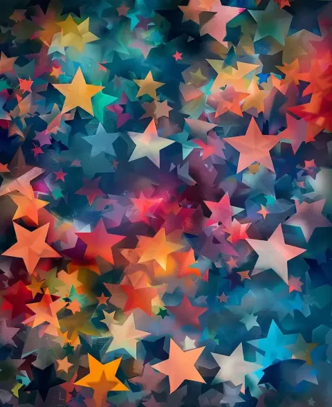 Colorful Starry Paper Cut