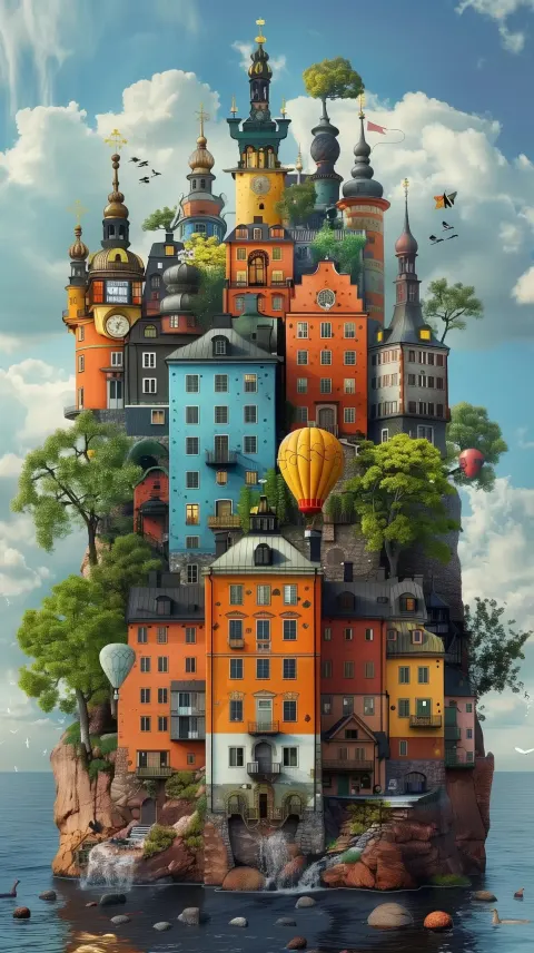 Organic Hundertwasser Cityscape