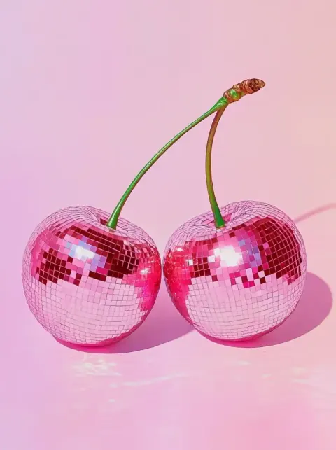 Disco Ball Cherries Photography
