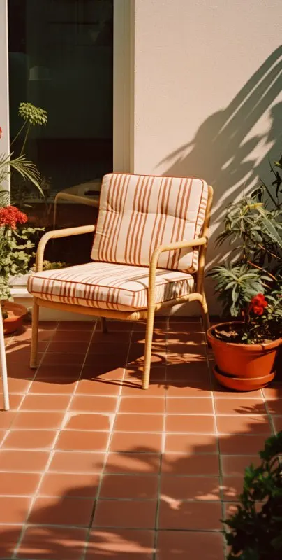 Nostalgic 1970s Patio Interior on 35mm Film