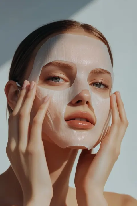 Model Applying Fabric Mask