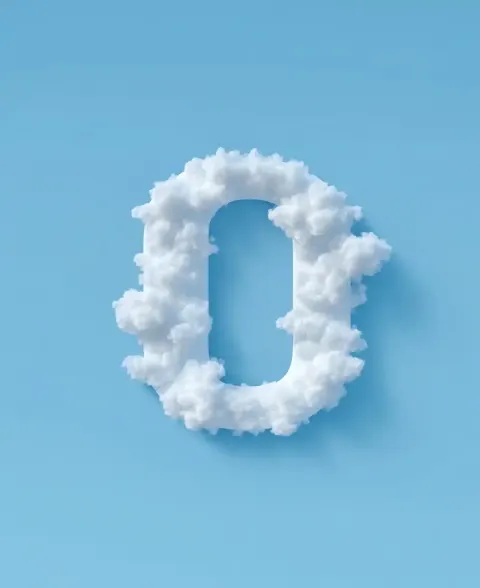 Minimalist Clouds in 0 Shape