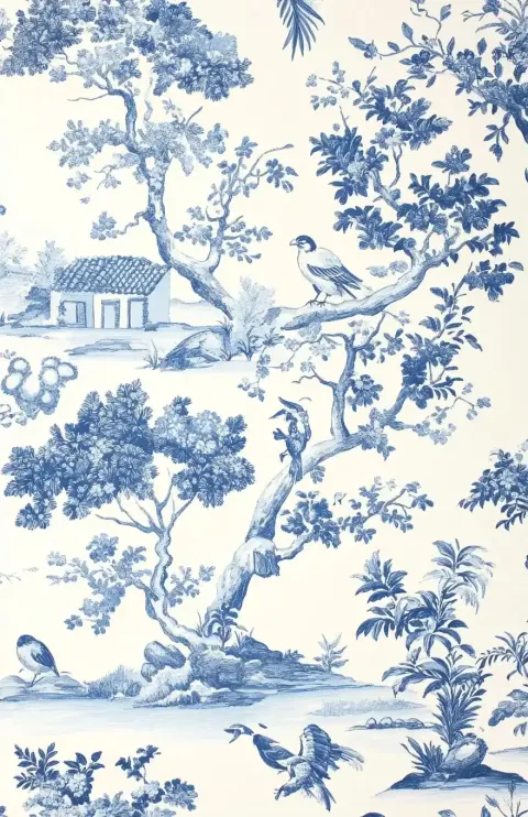 Toile de Jouy Seaside Scenes
