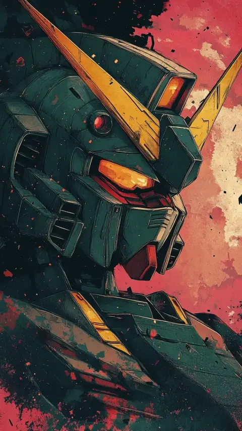 Brutalist Acid Gundam Art
