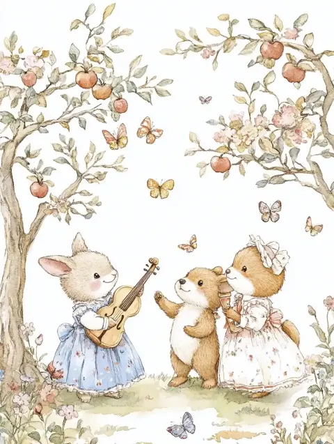 Whimsical Animals in Concert