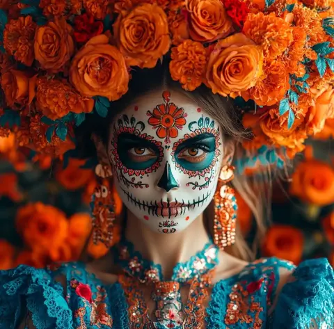 Sugar Skull Woman Portrait